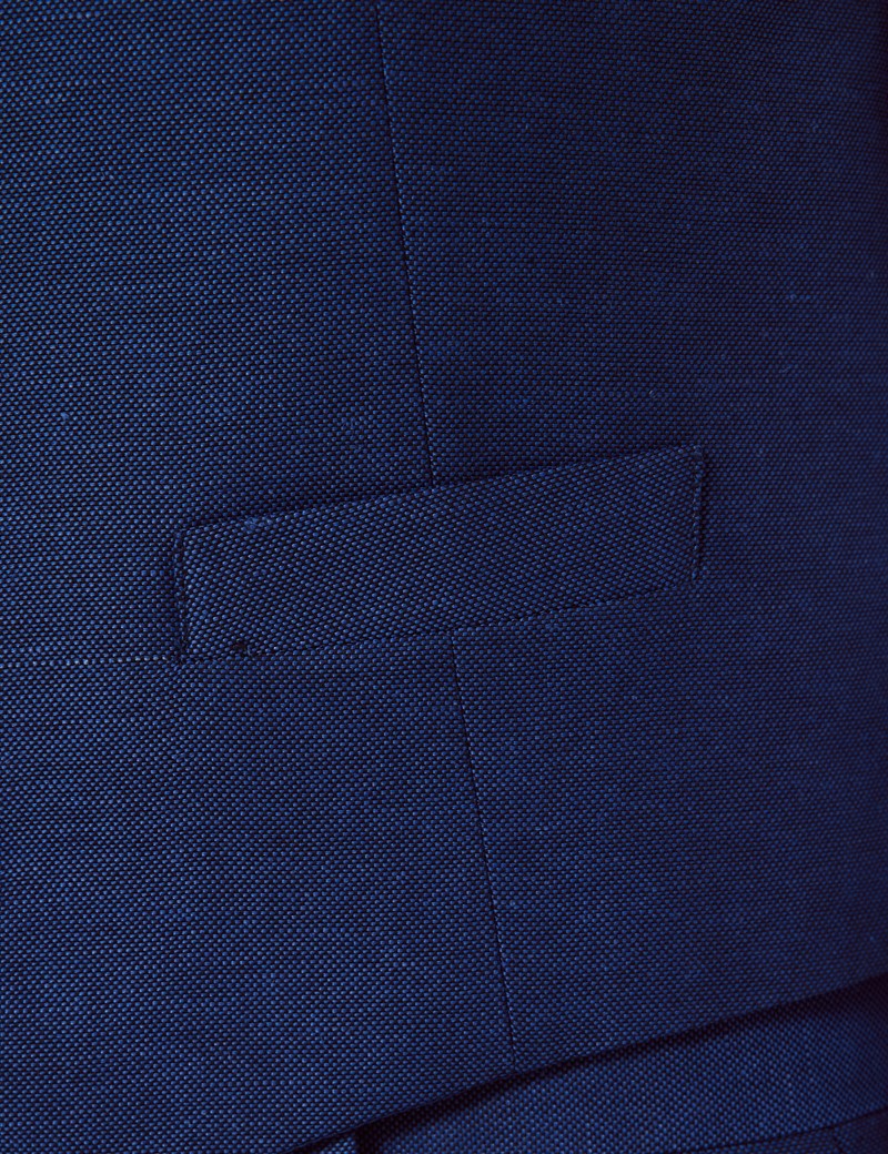 Mens Linen Suit For Beach Wedding - Summer Suit in Royal Blue Slim Fit
