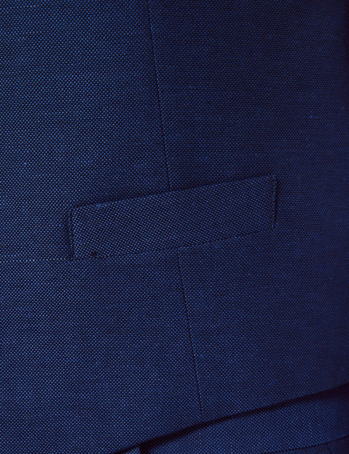 Mens Linen Suit For Beach Wedding - Summer Suit in Royal Blue Slim Fit