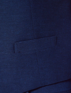 Mens Linen Suit For Beach Wedding - Summer Suit in Royal Blue Slim Fit