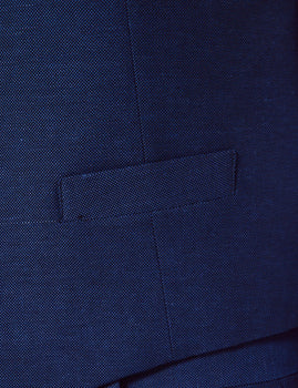 Mens Linen Suit For Beach Wedding - Summer Suit in Royal Blue Slim Fit