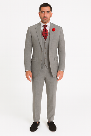 Slim Fit Suits Black/White Houndstooth Tweed Vested 3 Piece Suit 2 Button Side Vented Flat Front