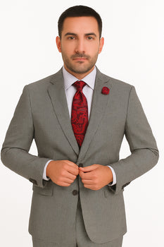 Slim Fit Suits Black/White Houndstooth Tweed Vested 3 Piece Suit 2 Button Side Vented Flat Front