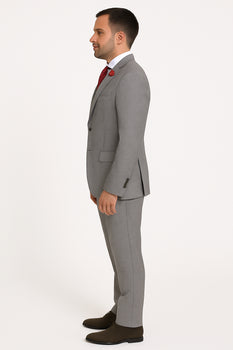 Slim Fit Suits Black/White Houndstooth Tweed Vested 3 Piece Suit 2 Button Side Vented Flat Front