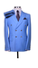 Slim Fitted Cut Mens Corn Flower Blue Double Breasted Blazers - Double Breasted Sport Coat