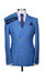Slim Fitted Cut Mens Double Breasted Blazer - Blue Double Breasted Sport Coat