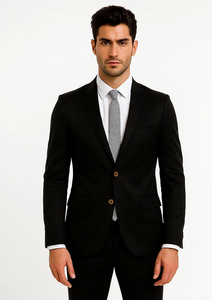 Slim Fit Suit Summer Men'S Slim Fit Suits Black Cotton Skinny Fitted Cheap Priced Business Suits Clearance Sale