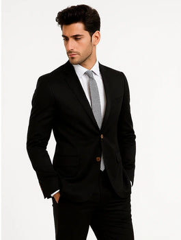 Slim Fit Suit Summer Men'S Slim Fit Suits Black Cotton Skinny Fitted Cheap Priced Business Suits Clearance Sale