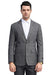 Saco vaquero - Western Sport Coat - Western Blazer - Men's Slim Fit Two Button Windowpane Plaid Sport Coat In Charcoal Grey