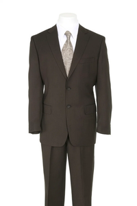 Slim Fitted Peak Lapel Side Vents Elegant Brown Nail Head Style Men's Peak Lapel Cheap Priced Business Suits Clearance Sale