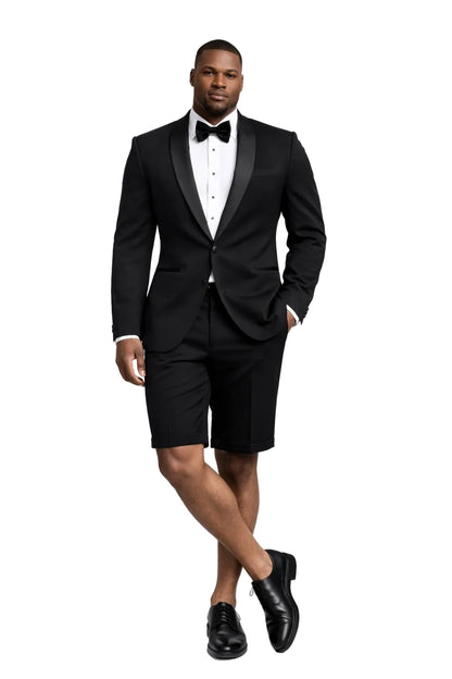 Black Tuxedo Jacket Plus Short
