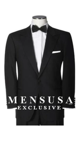 Slk3 Peak Collor One Button Super 120's Wool + Shirt + Bow Tie Suits