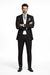 Small Jet Black Pinstripe Fashion Suit Party Fashion Cheap Priced Business Suits Clearance Sale Super 120's  poly~ray Available in 2 or 3 Buttons Style Regular Classic Cut