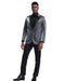 Mens Satin One Button Smoking Jacket in Grey | Prom