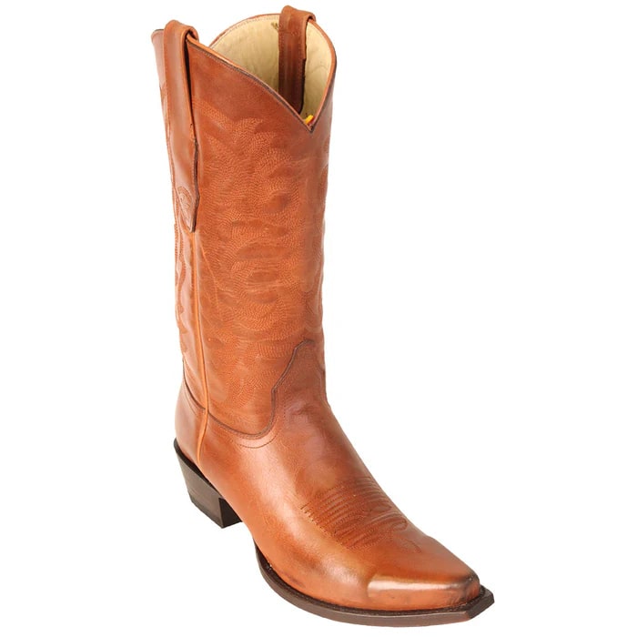 Los Altos Boots - Mens Dress Cowboy Boot - Low Priced Snip Toe Cowboy Boots - in Black - Image 2