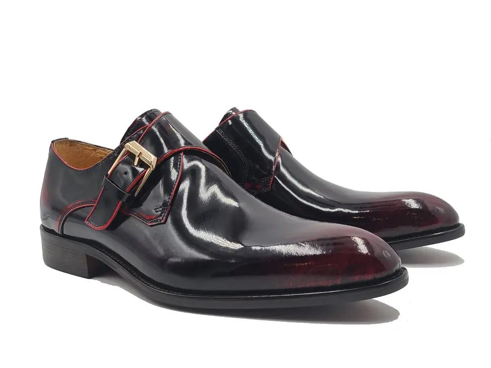 Carrucci Soft Calf Patent Leather Single Monk Slip-on