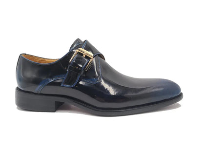 Carrucci Soft Calf Patent Leather Single Monk Slip-on