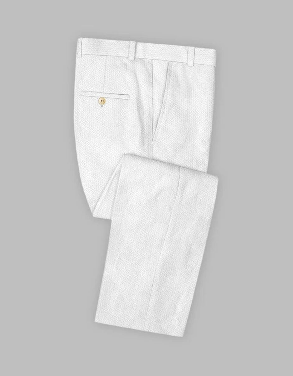 Solbiati White Seersucker Suit