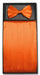Men's Solid Silk Burnt Orange Matching Bowtie & Cummerbund