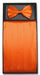 Men's Solid Silk Burnt Orange Matching Bowtie & Cummerbund