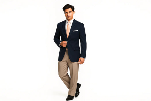 Solid Dark Navy Blue Suit For Men 2 Button Sport Coat Jacket Cheap Priced Unique Dress Blazer For Men Jacket For Men Sale + Any Color Dress Pants For Men