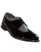 Stacy Baldwin Men's Wide Eee Width Wingtip Two Toned Dress All Leathers 1920's Gangster Vintage Style Oxfords Black and Gray