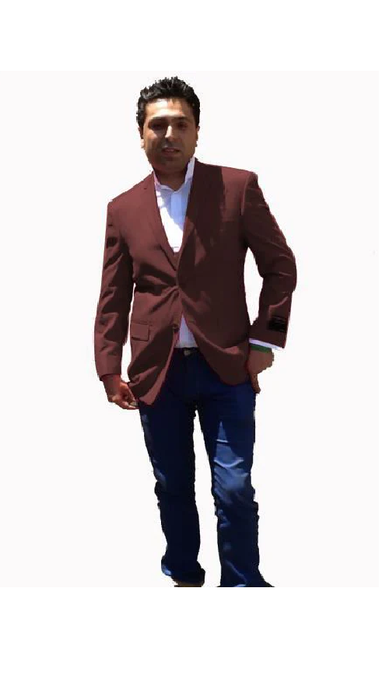 Stage Party Bright Men'S Sport Coat / Dinner Jacket Blazer Vented Dark Brown