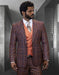 Statement Confidence Designer Suit - Copper - Orange - Super 150's Wool Suit 1 Button Peak Lapel Double Breasted Vest Rust Color Perfect For Church