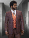 Statement Confidence Designer Suit - Copper - Orange - Super 150's Wool Suit 1 Button Peak Lapel Double Breasted Vest Rust Color  Perfect Fro Church