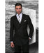 Statement Confidence Men'S Black Double Breasted Wool Italian Design Suit