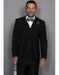 Statement Confidence Men's Wool  3 Piece Solid Black Double Breasted Vest Suit