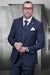 Men's Designer Modern Fit Vested Wool Suit in Charcoal Grey Glen Plaid
