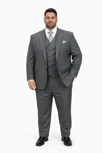 Statement Men's 3 Piece 100% Wool Modern Fit Suit - Subtle Textured  Modern Fit