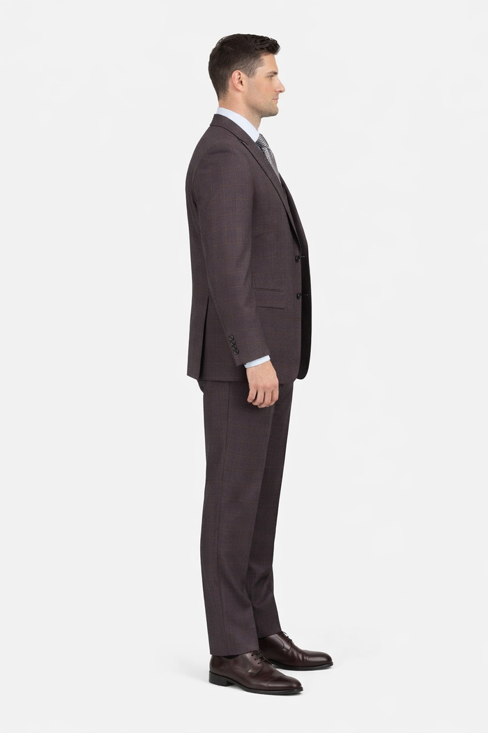Statement Men's 3 Piece 100% Wool Modern Fit Suit - Subtle Textured  Modern Fit