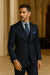 Steve Harvey Suits Clothing line - Steve Harvey Suits Mens Peak Lapel Modern Fit - No Pleated Pants Designer Brand Navy 3 Piece Vested Chest Pocket Suit
