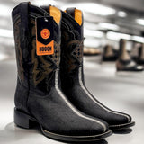 Square Toe Boots Stingray Print