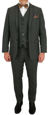 Stinson Tweed Suit - Gray Herringbone Modern Fit