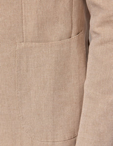 Mens Linen Suit For Beach Wedding - Summer Slim Suit in Stone