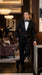 Tiglio Men’s Black Peak Lapel 2-Piece Suit – Classic Wedding, Business and Formal Suit