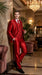 Men’s Red Shiny 3-Piece Suit – Satin Wedding, Prom, Party and Formal Suit with Vest