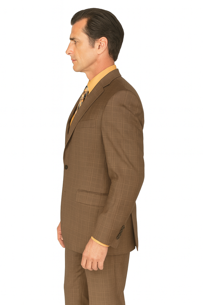Renaissance Collection - Regular Fit 3 Piece Suit Chestnut Modern Fit