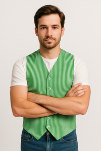 Men's Dark Navy Blue and White Stripe ~ Pinstripe Seersucker Sear sucker suit Vest Set