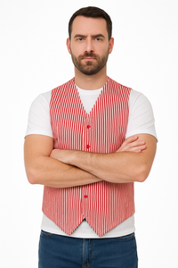 Men's Dark Navy Blue and White Stripe ~ Pinstripe Seersucker Sear sucker suit Vest Set