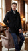 Men’s Black Big and Tall Wool Peacoat – Regular Fit Double-Breasted Winter Coat