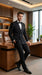 Men’s Black Double Breasted Tuxedo with Super 150s Style, Designer Formal Wedding Dinner Suit
