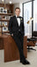 Groomsmen Package Deal Vest & Pants Slacks + Shirt & Tie Set (no Jacket) Black