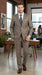 Men’s Taupe 2 Button Suit, Classic Business Wedding Church Formal Dress Suit Set