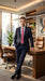 Men’s Black Pinstripe 2 Button Business Suit, Affordable 2 Piece Formal Dress Suit Clearance Sale