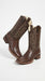 Men’s Brown Caiman Square Toe Cowboy Boots, Exotic Western Dress Boots for Rodeo and Country Wear