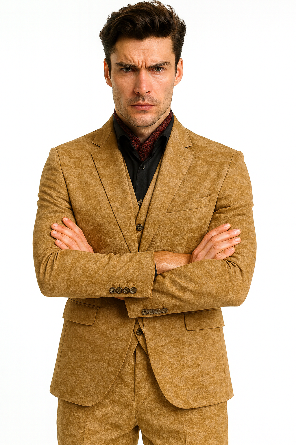 Mens Slim 3 Pieces Black Suit