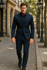 Mens Slim 3 Pieces Black Suit